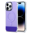 For iPhone 14 Pro Max PC + TPU IMD MagSafe Magnetic Phone Case(Purple) - iPhone 14 Pro Max Cases by PMC TechLife | Online Shopping South Africa | PMC TechLife
