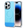 For iPhone 14 Pro PC + TPU IMD MagSafe Magnetic Phone Case(Blue) - iPhone 14 Pro Cases by PMC TechLife | Online Shopping South Africa | PMC TechLife