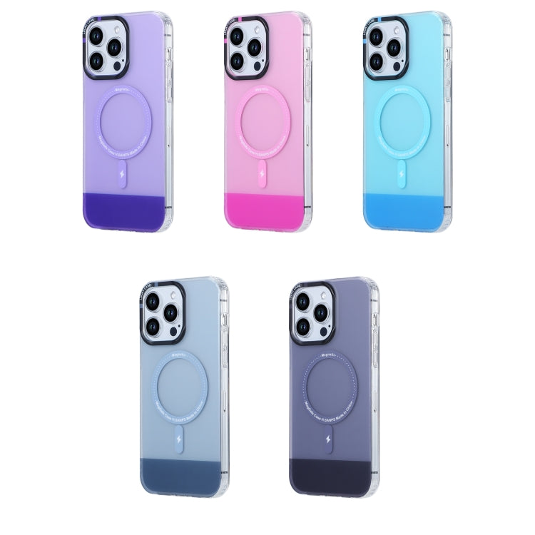 For iPhone 15 PC + TPU IMD MagSafe Magnetic Phone Case(Black)