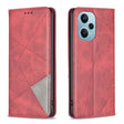 For Xiaomi Poco F5 5G / Redmi Note 12 Turbo Rhombus Texture Magnetic Leather Phone Case(Red) - Xiaomi Cases by PMC TechLife | Online Shopping South Africa | PMC TechLife | Buy Now Pay Later Mobicred