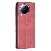 For Xiaomi Civi 3 5G Rhombus Texture Magnetic Leather Phone Case(Red)