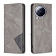 For Xiaomi Civi 3 5G Rhombus Texture Magnetic Leather Phone Case(Grey) - Xiaomi Cases by PMC TechLife | Online Shopping South Africa | PMC TechLife | Buy Now Pay Later Mobicred