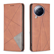 For Xiaomi Civi 3 5G Rhombus Texture Magnetic Leather Phone Case(Brown)