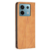 For Xiaomi Redmi Note 13 Pro 5G Rhombus Texture Magnetic Leather Phone Case(Yellow)