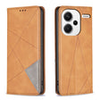 For Xiaomi Redmi Note 13 Pro+ 5G Rhombus Texture Magnetic Leather Phone Case(Yellow) - Xiaomi Cases by PMC TechLife | Online Shopping South Africa | PMC TechLife | Buy Now Pay Later Mobicred
