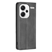 For Xiaomi Redmi Note 13 Pro+ 5G Rhombus Texture Magnetic Leather Phone Case(Black)