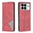 For Xiaomi Redmi K70 / K70 Pro Rhombus Texture Magnetic Leather Phone Case(Red) - free shipping - PMC TechLife - Order now!