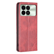 For Xiaomi Redmi K70 / K70 Pro Rhombus Texture Magnetic Leather Phone Case(Red)