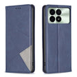 For Xiaomi Redmi K70 / K70 Pro Rhombus Texture Magnetic Leather Phone Case(Blue) - K70 Pro Cases by PMC TechLife | Online Shopping South Africa | PMC TechLife | Buy Now Pay Later Mobicred