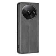 For Xiaomi Redmi A3 Rhombus Texture Magnetic Leather Phone Case(Black)