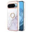 For Google Pixel 9 / 9 Pro Electroplating Marble IMD TPU Phone Case with Ring Holder(White 006) - Google Cases by PMC TechLife | Online Shopping South Africa | PMC TechLife | Buy Now Pay Later Mobicred