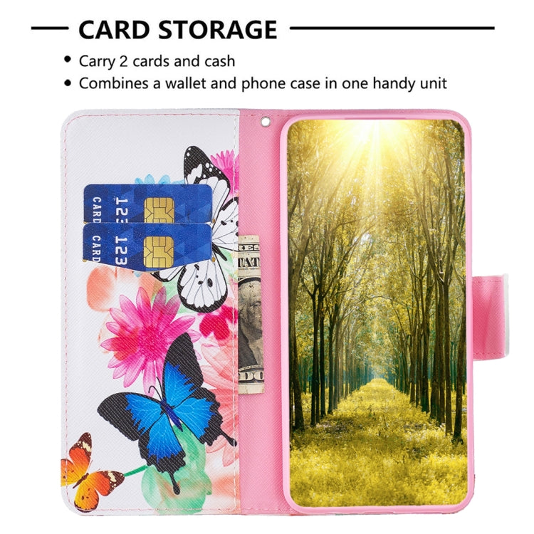 For Xiaomi Redmi K70 / K70 Pro Colored Drawing Pattern Leather Phone Case(Butterflies)