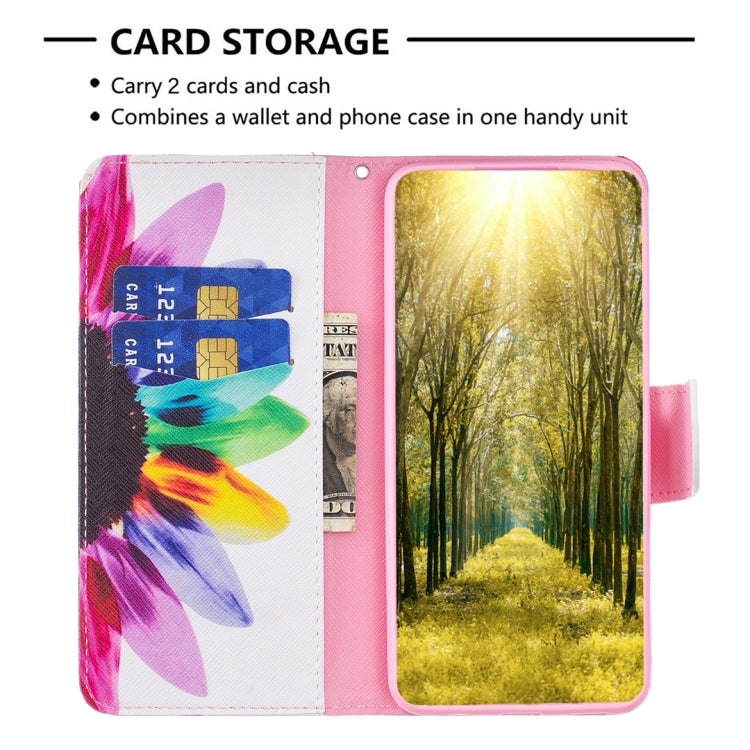For Xiaomi Redmi K70 / K70 Pro Colored Drawing Pattern Leather Phone Case(Sun Flower)