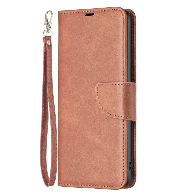 For Google Pixel 8 Lambskin Texture Pure Color Flip Leather Phone Case(Brown)