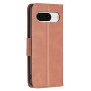 For Google Pixel 8 Lambskin Texture Pure Color Flip Leather Phone Case(Brown)