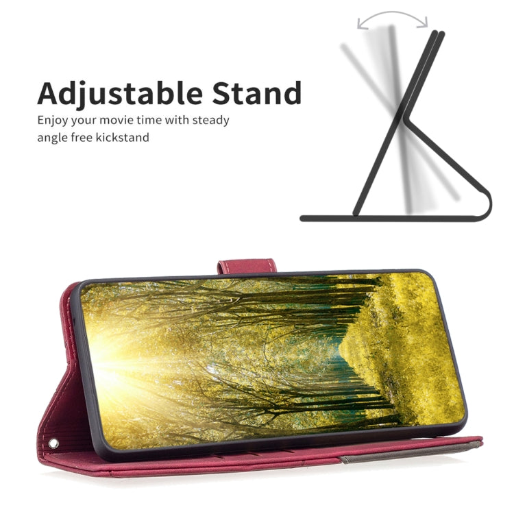 For Google Pixel 9 Magnetic Buckle Rhombus Texture Leather Phone Case(Red)