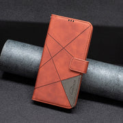 For Google Pixel 9 Pro Magnetic Buckle Rhombus Texture Leather Phone Case(Brown)