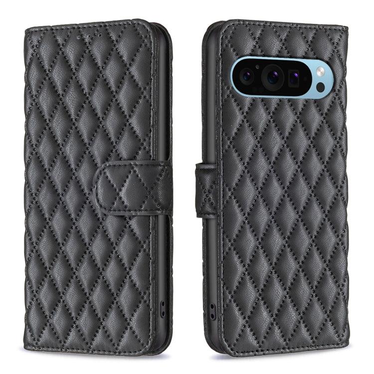 For Google Pixel 9 Diamond Lattice Wallet Leather Flip Phone Case(Black)