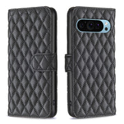 For Google Pixel 9 Diamond Lattice Wallet Leather Flip Phone Case(Black)
