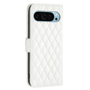 For Google Pixel 9 Diamond Lattice Wallet Leather Flip Phone Case(White)