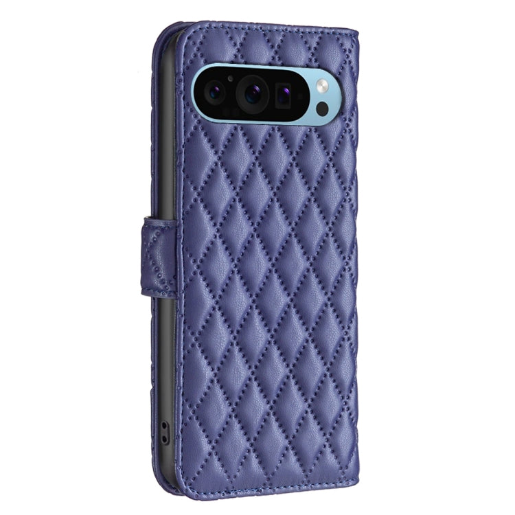 For Google Pixel 9 Diamond Lattice Wallet Leather Flip Phone Case(Blue)