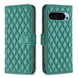 For Google Pixel 9 Pro Diamond Lattice Wallet Leather Flip Phone Case(Green) - Google Cases by PMC TechLife | Online Shopping South Africa | PMC TechLife | Buy Now Pay Later Mobicred