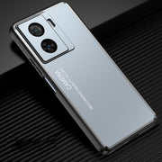 For vivo iQOO Z7 Frosted Metal Phone Case(Blue)