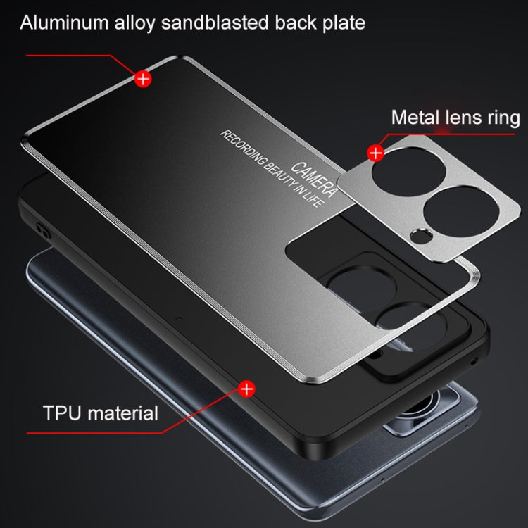 For vivo iQOO Z7 Frosted Metal Phone Case(Black)