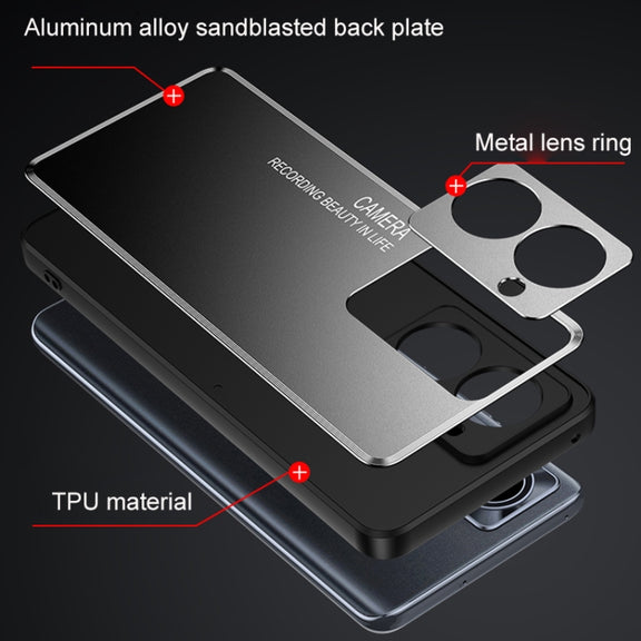 For vivo iQOO Z7 Frosted Metal Phone Case(Black)