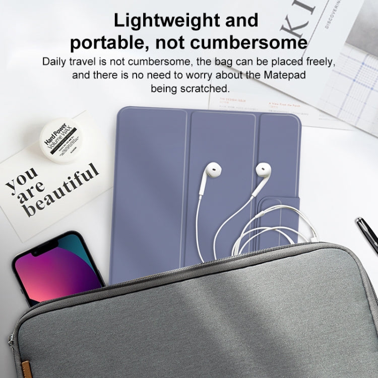 For Huawei Matepad 11 2021 3-fold Double-sided Clip Buckle Magnetic Smart Tablet Case(Black)
