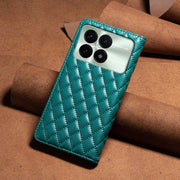 For Xiaomi Redmi K70E Diamond Lattice Magnetic Leather Flip Phone Case(Green)