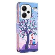 For Xiaomi Redmi Note 13 Pro+ 5G Colored Drawing Pattern Leather Phone Case(Owl)