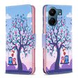 For Xiaomi Redmi 13C Colored Drawing Pattern Leather Phone Case(Owl) - 13C Cases by PMC TechLife | Online Shopping South Africa | PMC TechLife | Buy Now Pay Later Mobicred
