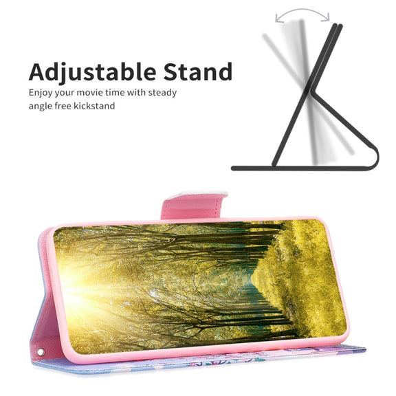 For Xiaomi Redmi 13C Colored Drawing Pattern Leather Phone Case(Owl)
