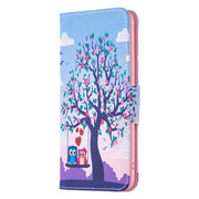 For Xiaomi Redmi Note 13 4G Global Colored Drawing Pattern Leather Phone Case(Owl)
