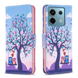 For Xiaomi Redmi Note 13 Pro 4G Global Colored Drawing Pattern Leather Phone Case(Owl) - Note 13 Pro Cases by PMC TechLife | Online Shopping South Africa | PMC TechLife | Buy Now Pay Later Mobicred
