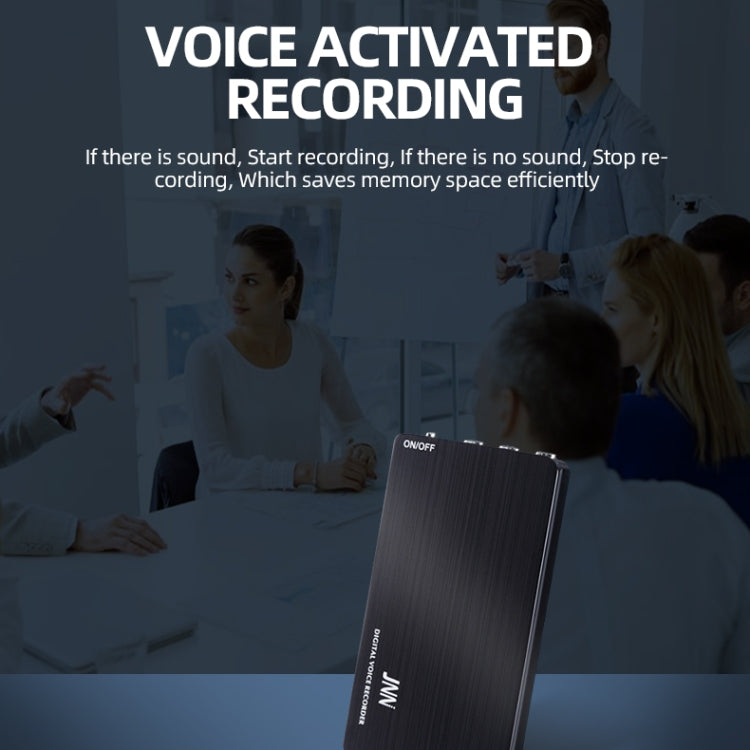 JNN M2 Ultra-thin HD Noise Reduction Intelligent Control Voice Voice Recorder, Capacity:4GB(Black)