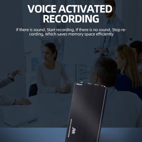 JNN M2 Ultra-thin HD Noise Reduction Intelligent Control Voice Voice Recorder, Capacity:32GB(Black)