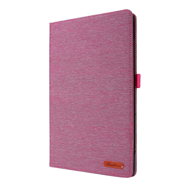 For Huawei MatePad SE 11 2024 Fabric Leather Tablet Case(Rose Red)