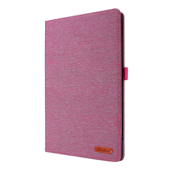 For Huawei MatePad SE 11 2024 Fabric Leather Tablet Case(Rose Red)