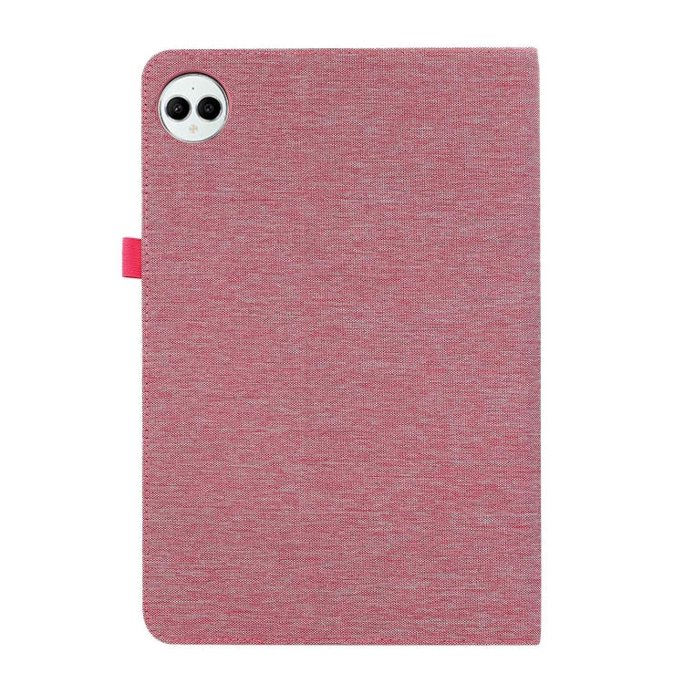 For Huawei MatePad Pro 12.2 2024 Fabric Leather Tablet Case(Rose Red)