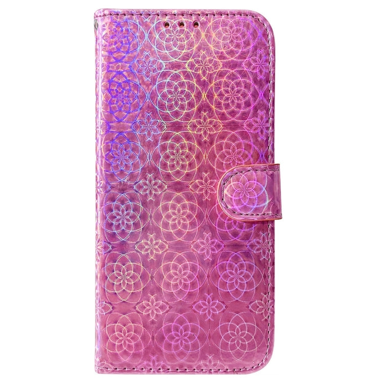 For Tecno Spark 10 / Spark 10C Colorful Magnetic Buckle Leather Phone Case(Pink)