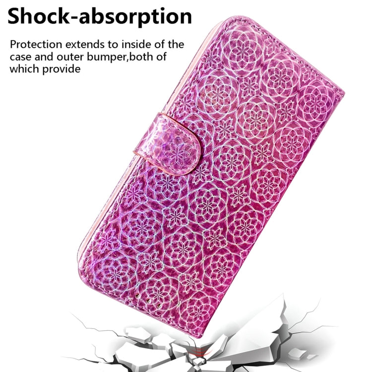 For Tecno Spark 10 / Spark 10C Colorful Magnetic Buckle Leather Phone Case(Pink)