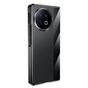 For vivo X Fold2 Electroplating Ultrathin Shockproof Leather Fold Protective Phone Case(Black)