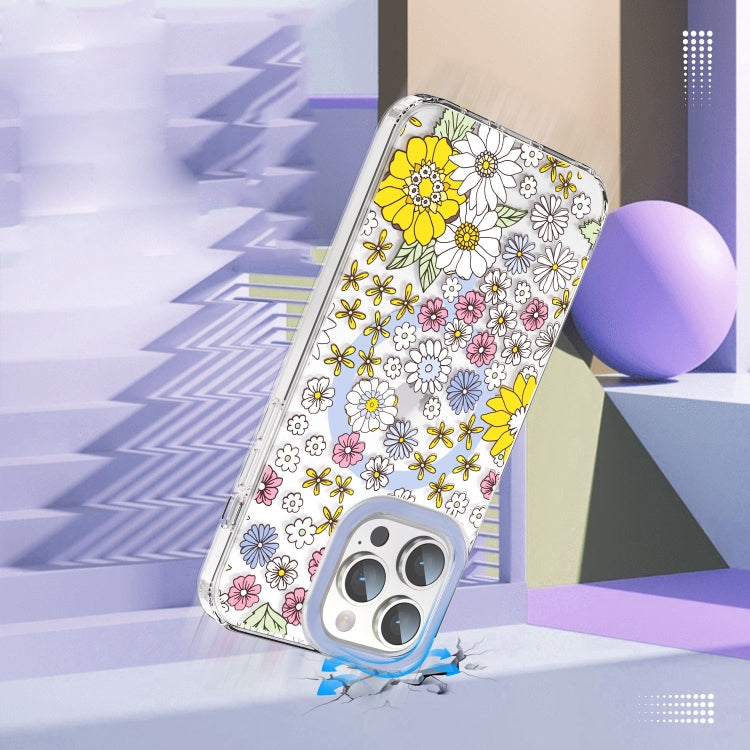 For iPhone 14 Pro Max MagSafe Magnetic TPU Phone Case(Little Flower)