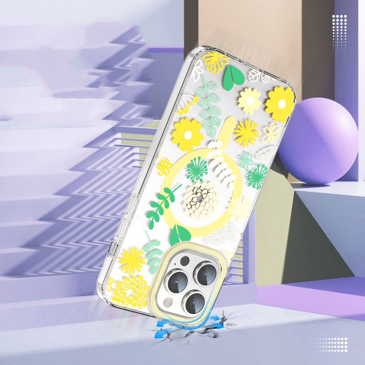 For iPhone 13 MagSafe Magnetic TPU Phone Case(Yellow Chrysanthemum)