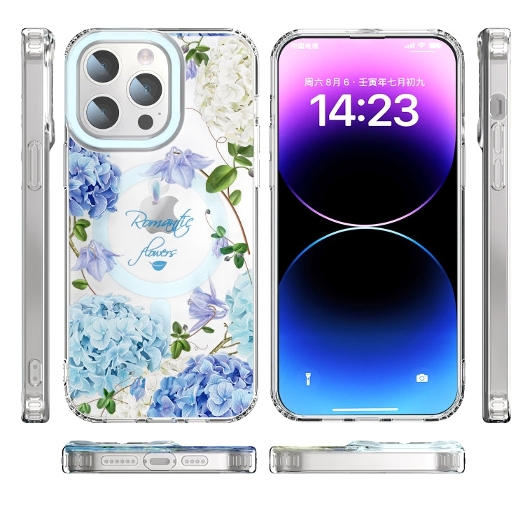 For iPhone 13 MagSafe Magnetic TPU Phone Case(Small Floral)