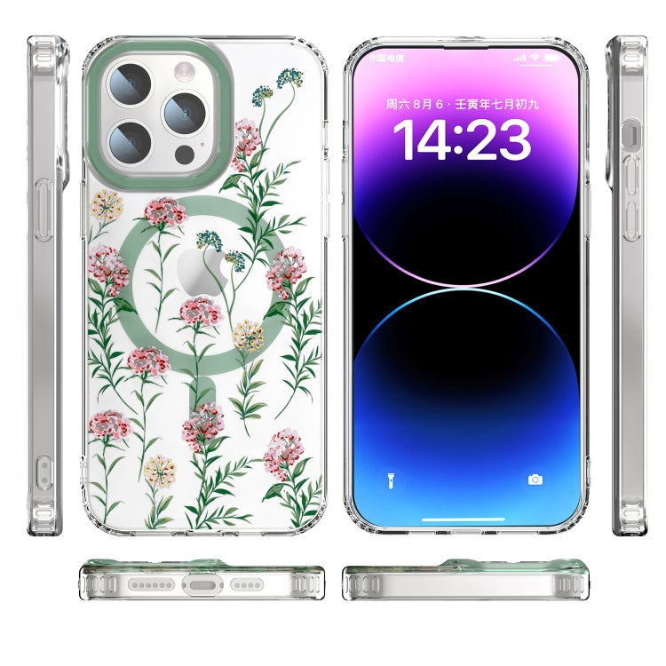 For iPhone 11 Pro Max MagSafe Magnetic TPU Phone Case(Vine Rose)