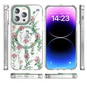 For iPhone 11 Pro Max MagSafe Magnetic TPU Phone Case(Vine Rose)