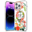 For iPhone 15 Pro MagSafe Magnetic TPU Phone Case(Red Flowers and Green Leaves) - iPhone 15 Pro Cases by PMC TechLife | Online Shopping South Africa | PMC TechLife